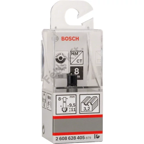 Bosch keményfém negyedpálcatag-maró (1 vágóél) R1 3.2mm, D 9.5mm, L 10.2mm, G 41mm, d:8 mm Standard for Wood