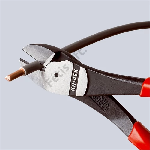 Knipex erőkímélő oldalcsípő fogó feketére foszfátozott, többkomponensű nyél 200 mm