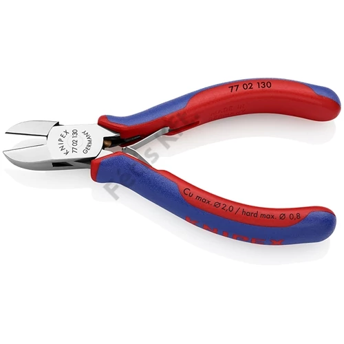 Knipex elektronikai oldalcsípő fogó többkomponensű nyél 130 mm