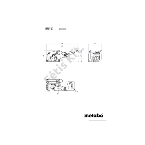 Metabo MFE 40 falhoronymaró, koffer 1900W (+2 db gyémánt vágótárcsa)
