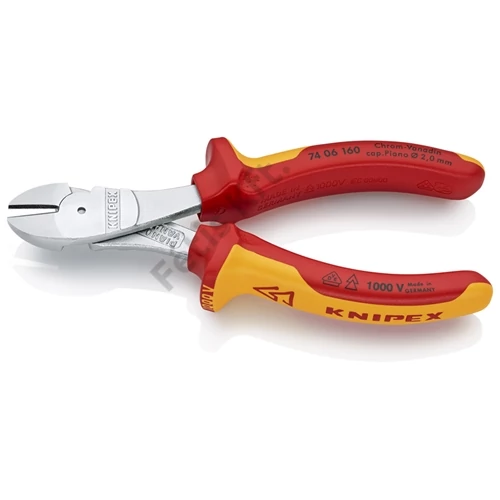 Knipex erősített oldalcsípő fogó VDE 160mm