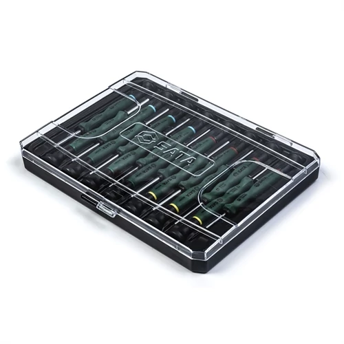 SATA műszerész csavarhúzó készlet 15 részes (lapos+PH+torx+imbusz)