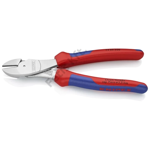 Knipex erőkímélő oldalcsípő fogó krómozott, többkomponensű nyél 200mm