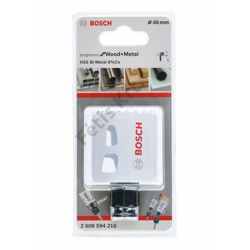 Bosch HSSE Co8 bimetál körkivágó 46x44mm Progressor for Wood&Metal