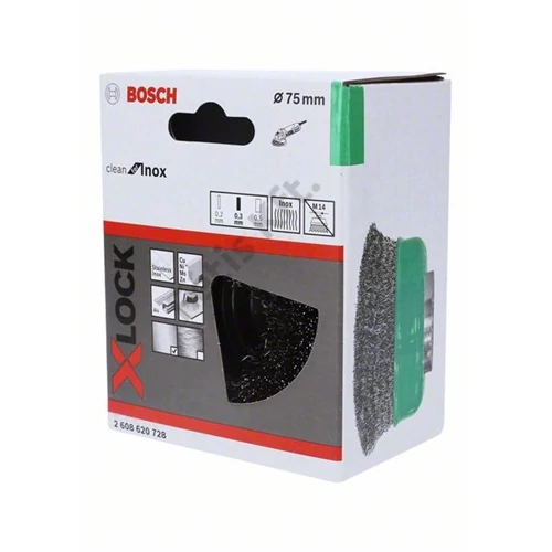 Bosch hullámos fazékkorong 75mm inoxhoz 0.3mm X-Lock