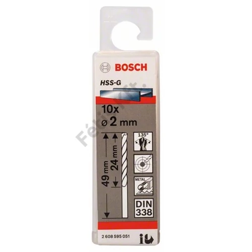 Bosch HSS-G csigafúró 2.0mm 10 db