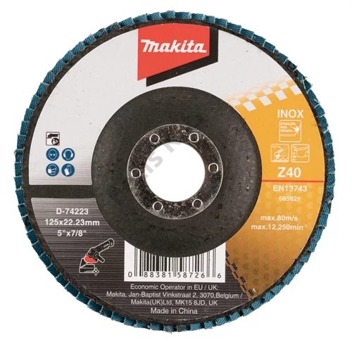 Makita lamellás csiszoló INOX 125mm K40 standard