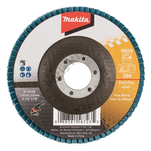 Makita lamellás csiszoló INOX 115mm K60 standard