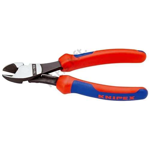 Knipex erőkímélő oldalcsípő fogó feketére foszfátozott, többkomponensű nyél 180 mm