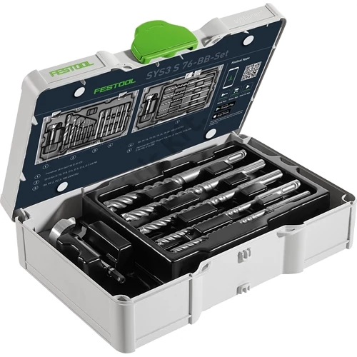 Festool bit- és fúrókészlet SYS3 S 76-BB-Set