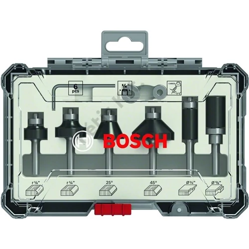 Bosch él- és profilmaró készlet 6 részes szár: 1/4