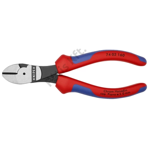 Knipex Erőkímélő oldalcsípő fogó feketére foszfátozott 160 mm