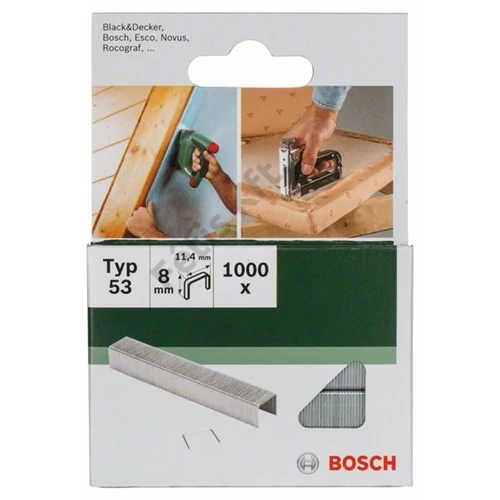 Bosch tűzőkapocs 11.4x0.74x8mm TIP53 (1000db/doboz)