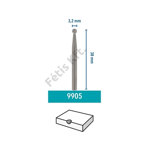 Dremel Volfrám-karbid marószár, lekerekített heggyel 3.2 mm (9905)