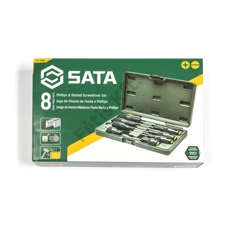 SATA csavarhúzó készlet 8 részes (lapos+PH)