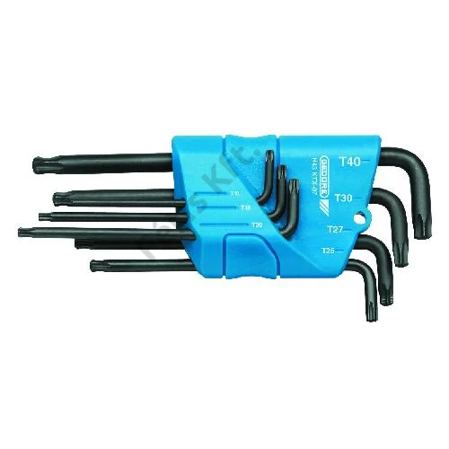 Gedore hajlított csavarkulcs készlet tartóban, 7 részes TORX T10-T40 (H 43 KTX-07)