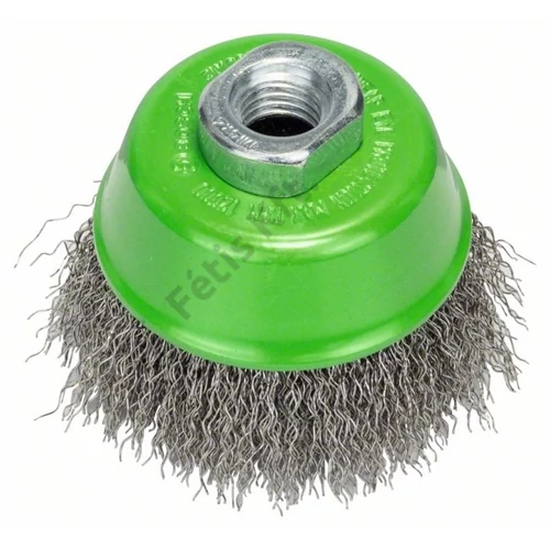 Bosch fazékkefe hullámosított dróttal M14 75 mm, 0.3 mm inox