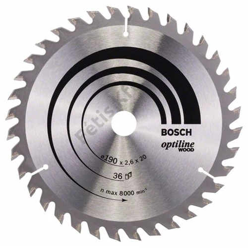 Bosch körfűrészlap 190x20/36 Optiline Wood