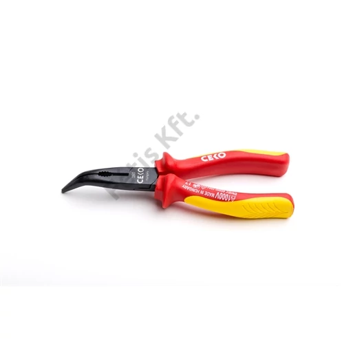 Ceko VDE 1000V-ig szigetelt hajlított telefonfogó 200 mm