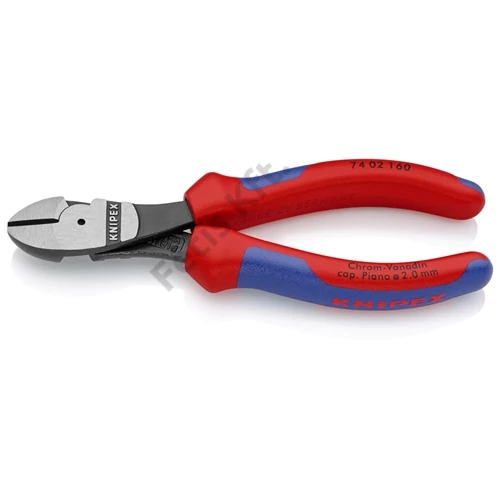 Knipex Erőkímélő oldalcsípő fogó feketére foszfátozott 160 mm (bliszter)