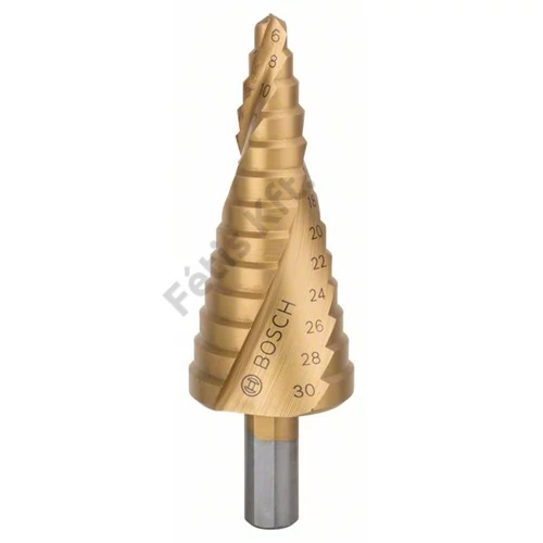 Bosch HSS-TiN lépcsős lemezfúró, 13 lépcsős 6-30 mm