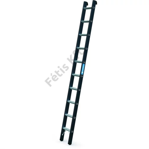 Zarges SL eloxált peremezett lépcsős támasztó létra 1x12 (fekete) Z600