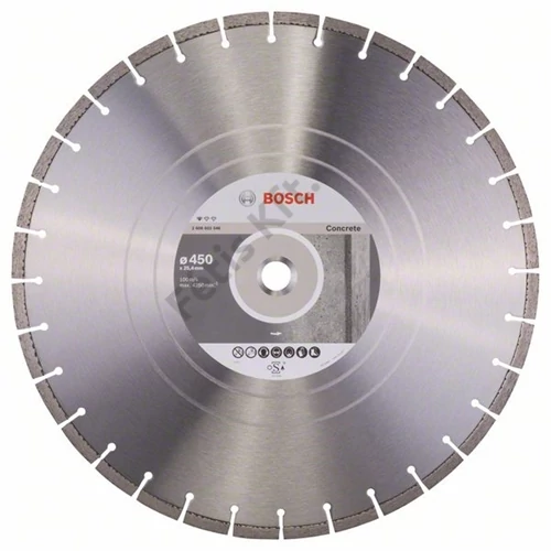 Bosch vágókorong, gyémánt 450x3.6x25.4 mm beton