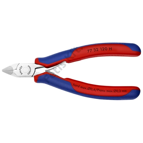 Knipex elektronikai oldalcsípő fogó keményfém vágóéllel többkomponensű nyél 120 mm