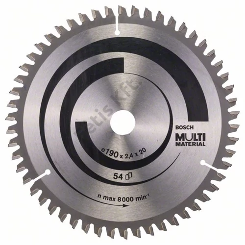 Bosch körfűrészlap 190x20/54 MultiMaterial