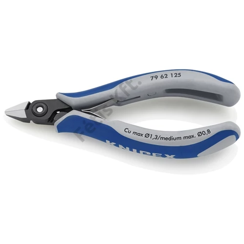 Knipex precíziós elektronikai oldalcsípő fogó többkomponensű nyél barnított 125 mm