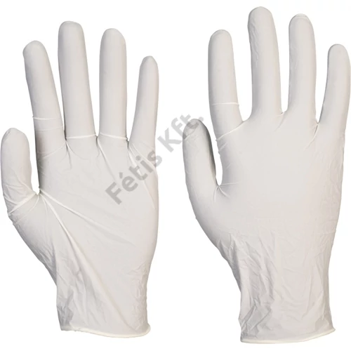 DERMIK LB53 egyszerhasználatos púdermentes latex kesztyű 7/S T