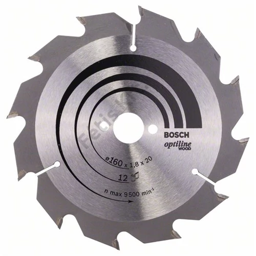 Bosch körfűrészlap 160x20/12 Optiline Wood