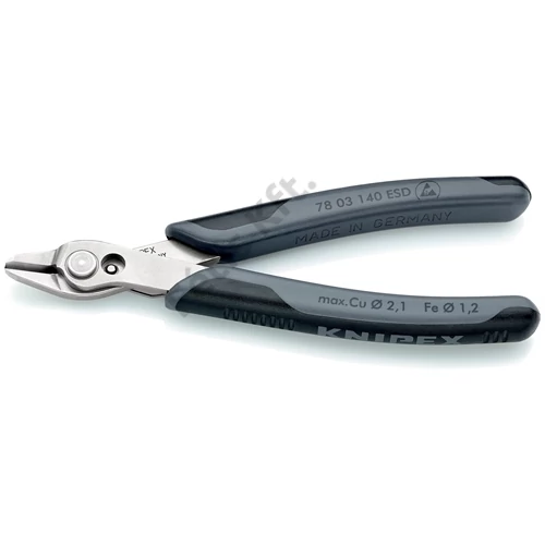 Knipex elektronikai oldalcsípő fogó Super Knips XL ESD többkomponensű nyél 140 mm (bliszter)