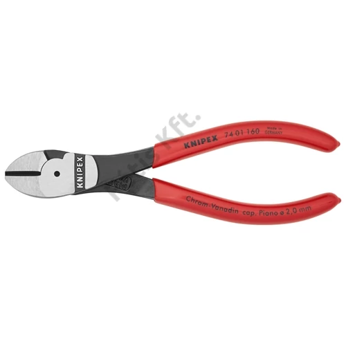 Knipex Erőkímélő oldalcsípő fogó feketére foszfátozott 160 mm
