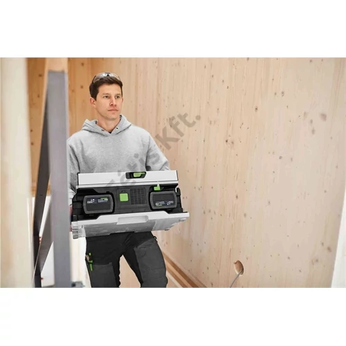Festool CSC SYS 50 EBI-Set akkus asztali körfűrész + SYS 18V 2x5.0Ah/TCL 6 DUO