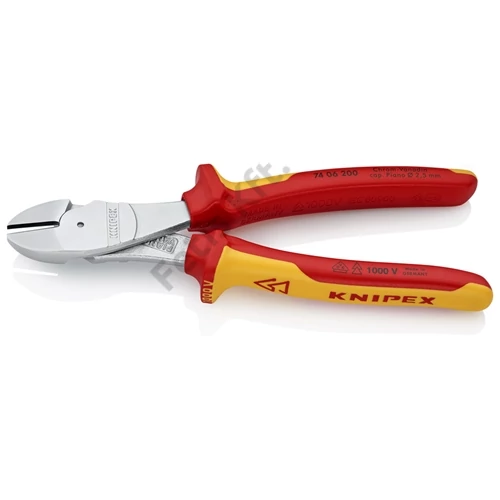 Knipex Erőkímélő oldalcsípő fogó krómozott VDE 200 mm
