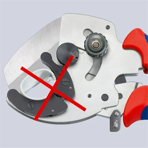 Knipex Csővágó többrétegű és műanyag csövekhez többkomponensű nyél horganyzott 210 mm