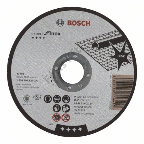 Bosch vágókorong 125x1.6mm Expert for Inox AS 46 T INOX BF