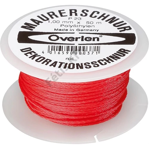 Overmann kőműves zsinór 1.0mm 50m piros