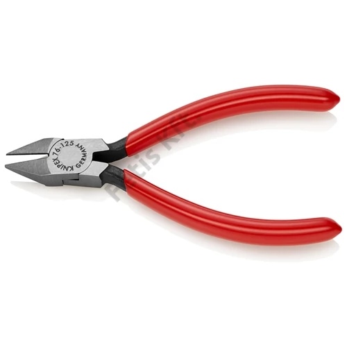 Knipex elektronikai oldalcsípő fogó feketére foszfátozott, mártott nyél 125 mm
