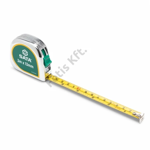 SATA mérőszalag 3m x 13mm (mm/col) króm