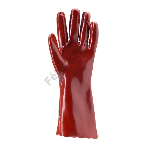 Mártott PVC kesztyű bordó sav/lúg/olajálló 36cm 8