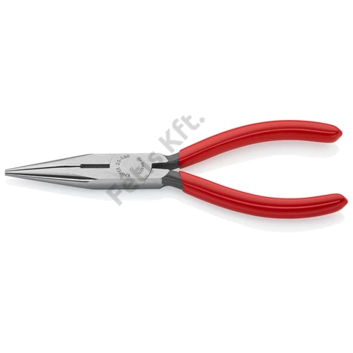 Knipex félkerekcsőrű fogó vágóéllel (rádiófogó) feketére foszfátozott, mártott nyél 160 mm