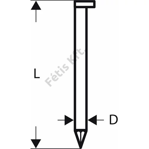Bosch D-fejű szalagszeg SN34DK 90, 2500 db  3.1x7.1x90 mm
