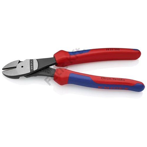 Knipex erőkímélő oldalcsípő fogó feketére foszfátozott, többkomponensű nyél 200 mm
