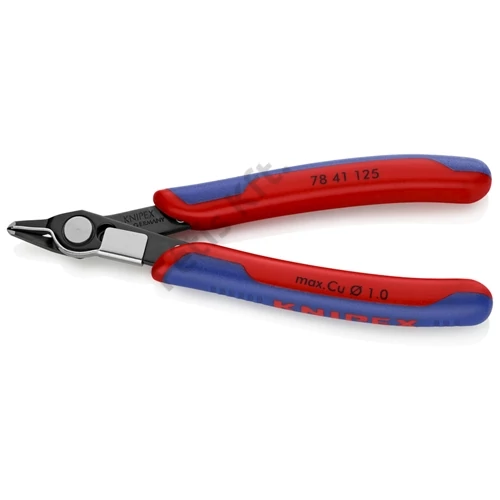 Knipex elektronikai oldalcsípő fogó Super Knips többkomponensű nyél barnított 125 mm