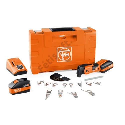 Fein MultiMaster AMM 700 1.7 Q Autoglas akkus oszcilláló gép 2x18V/6.0Ah akku +töltő +tartozék készlet, koffer