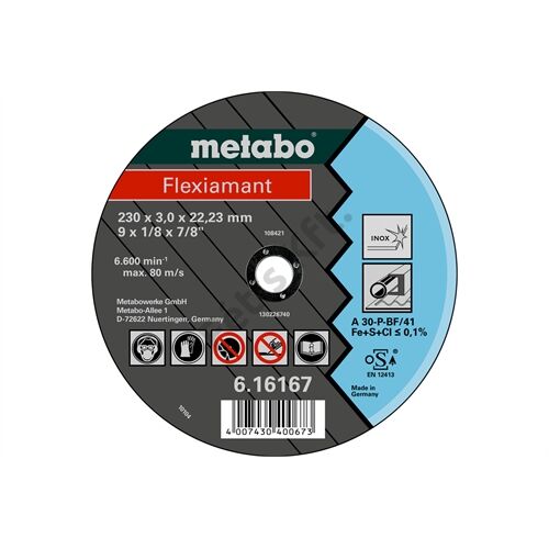 Metabo vágókorong Flexiamant 100x2.5x16.0 Inox, TF 41