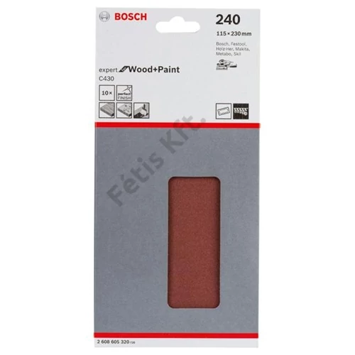 Bosch C430 csiszolópapír rezgőcsiszolóra, fához&festékhez