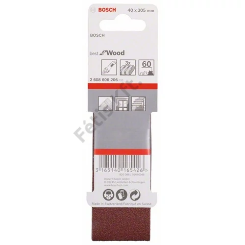 Bosch X440 végtelenített csiszolóvászon 40x305 mm, P60 3 db
